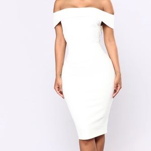 White Off-Shoulder Dress | Never worn brand new with tag